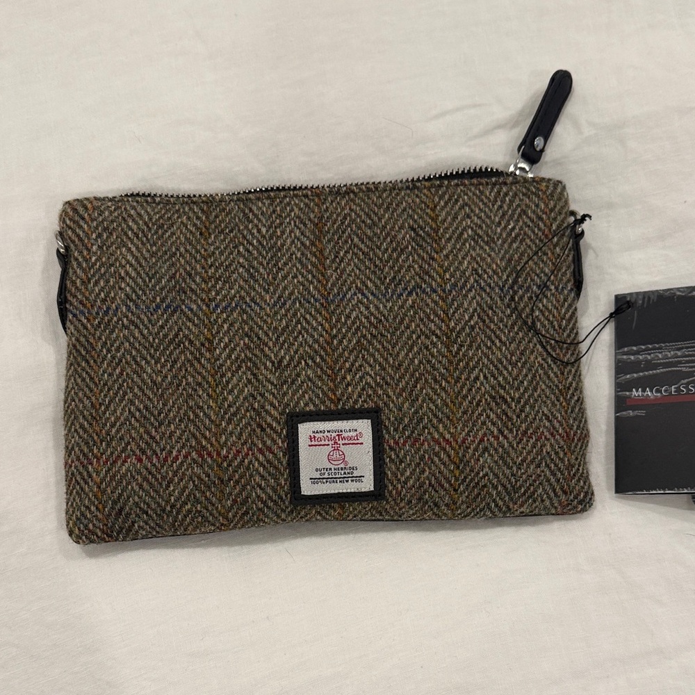Harris Tweed Brown Clutch Bag